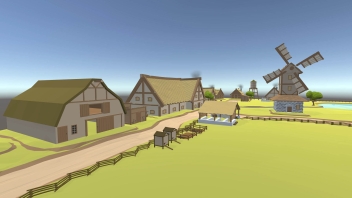 Barn, Farmhouse, Stables & Windmill